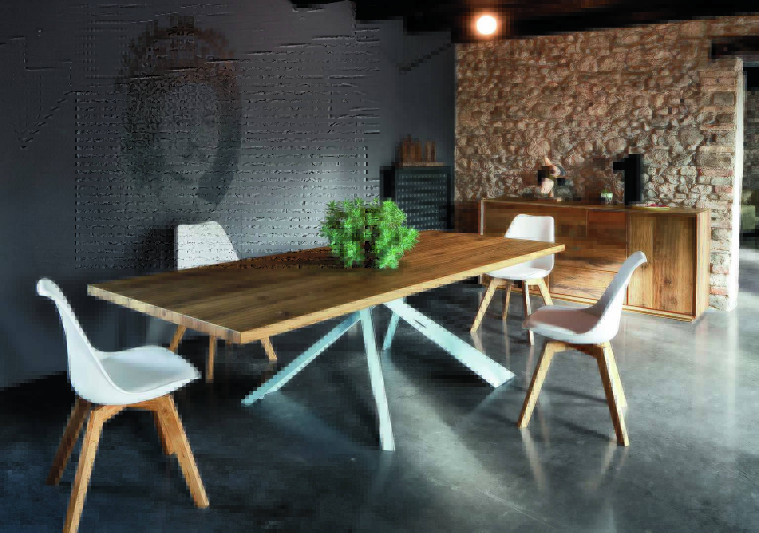 ALTACORTETable Parigi distressed oak 长餐桌