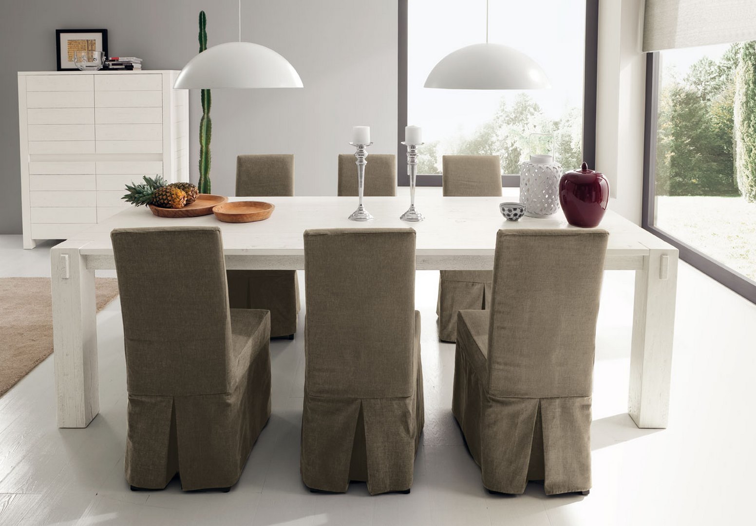 ALTACORTETable Stoccolma Bianco 长餐桌