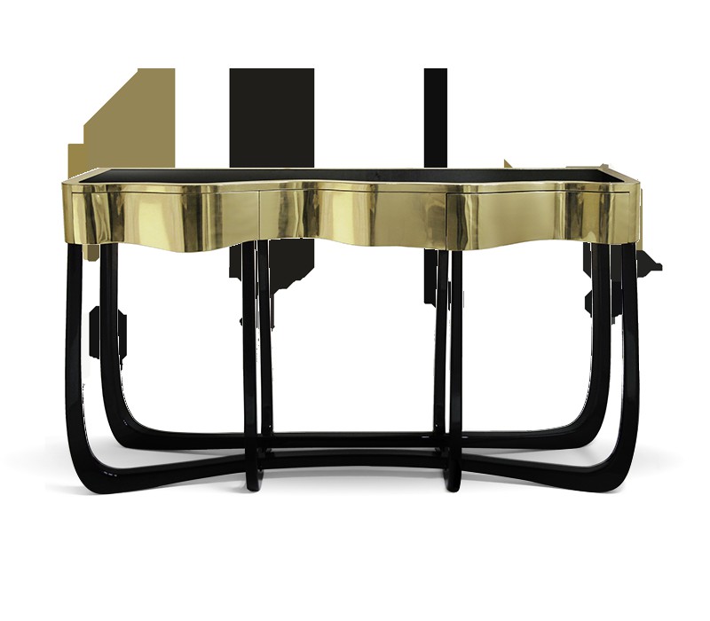 BocaDoLoboSINUOUS GOLD 玄关桌