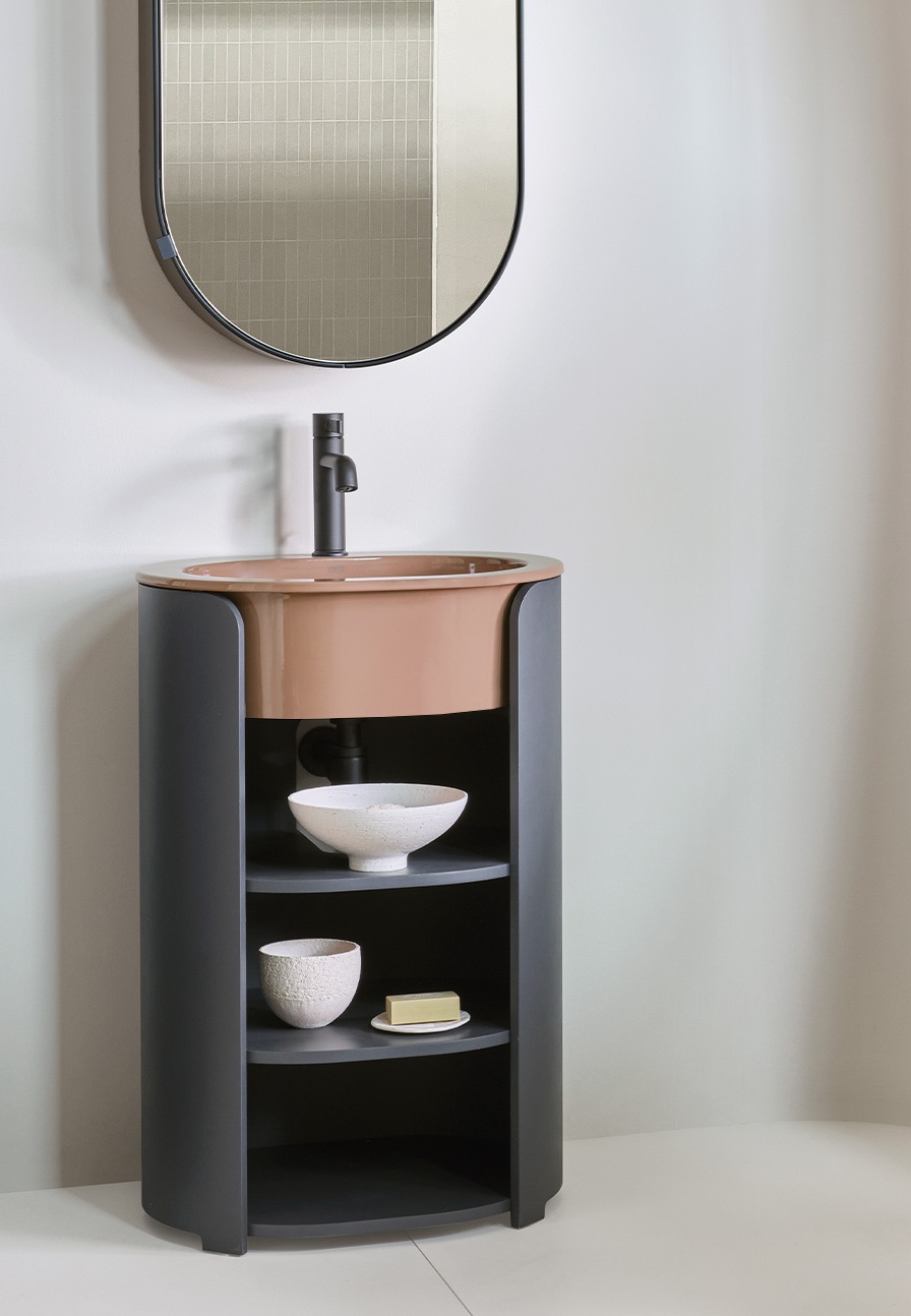 CIELOTiberio带洗脸盆的柜子