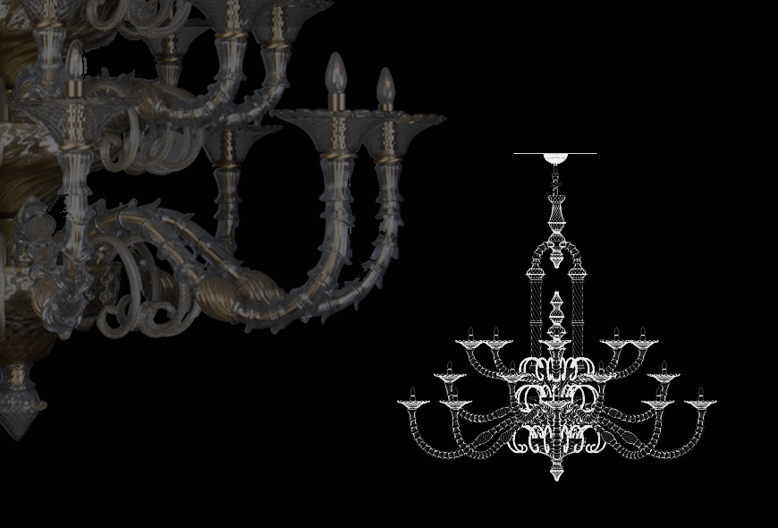 Archimede SegusoREZZONICO MUSEO - 24 Lights吊灯